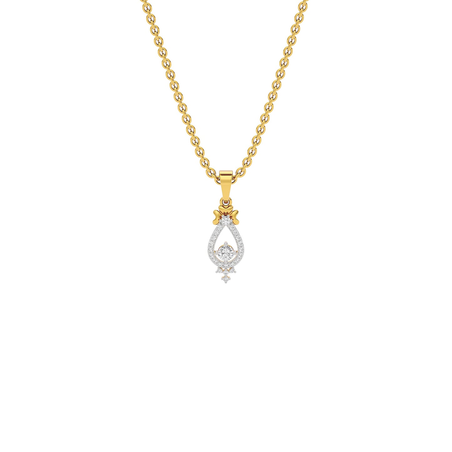 Enticing Daisy Diamond Pendant 18 KT / Yellow Gold