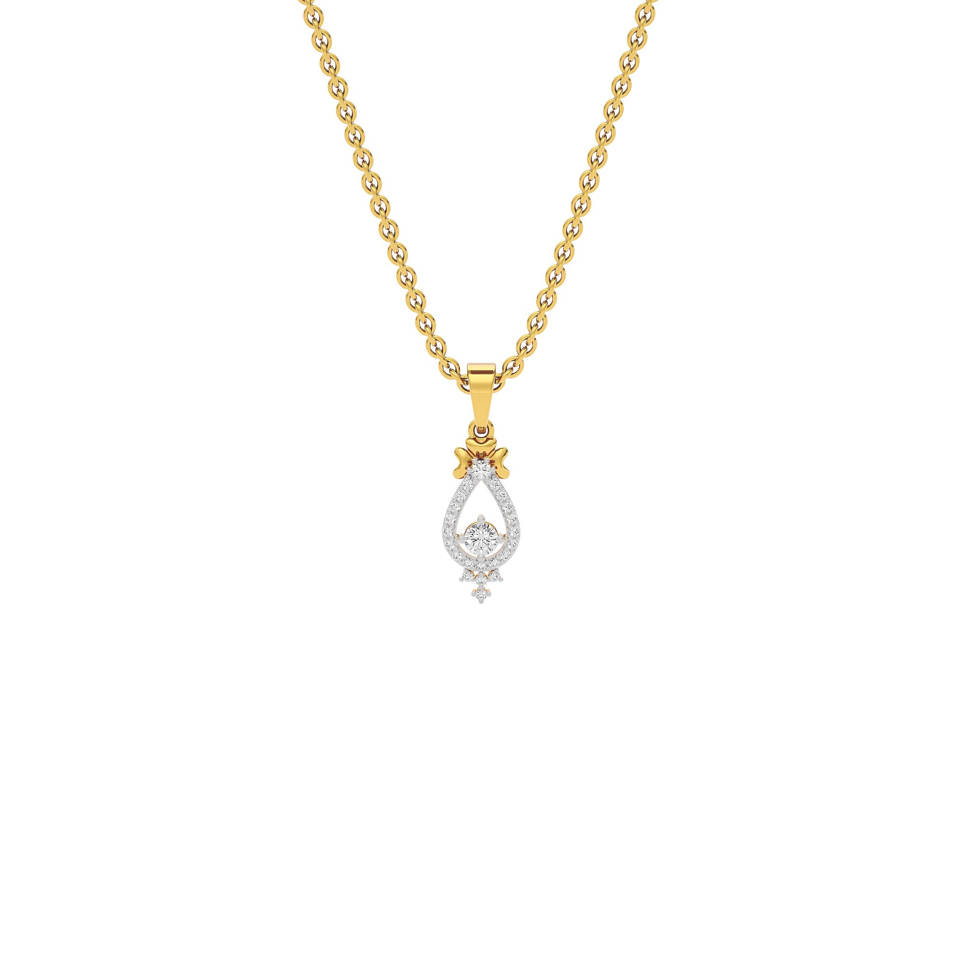 Enticing Daisy Diamond Pendant 18 KT / Yellow Gold
