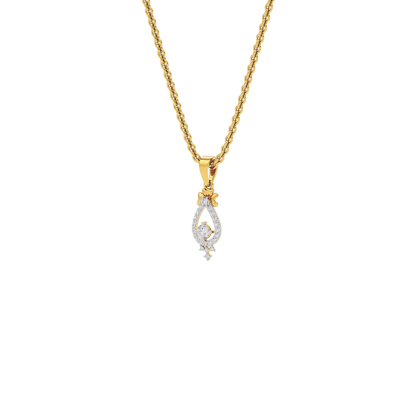 Enticing Daisy Diamond Pendant 18 KT / Yellow Gold