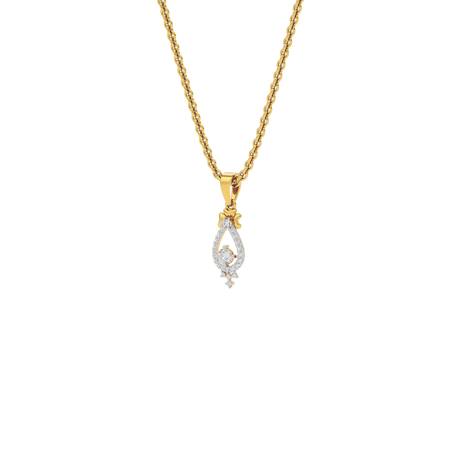 Enticing Daisy Diamond Pendant 18 KT / Yellow Gold