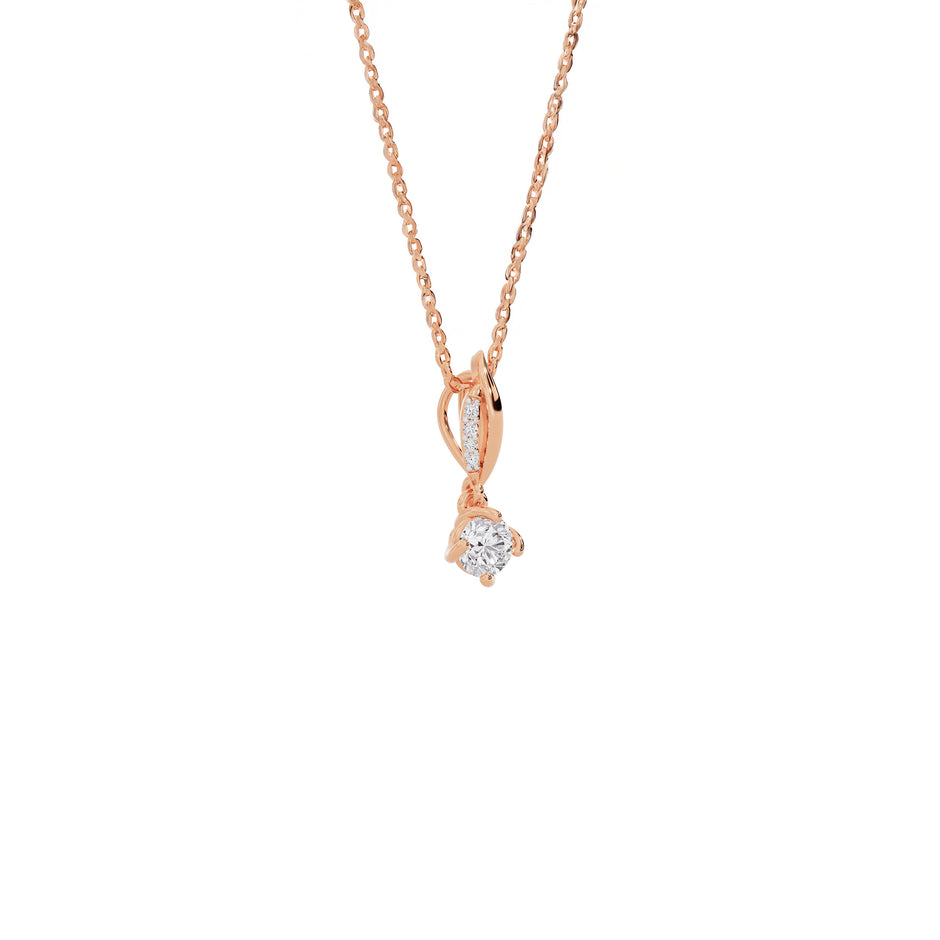 Contemporary Blossom Diamond Pendant