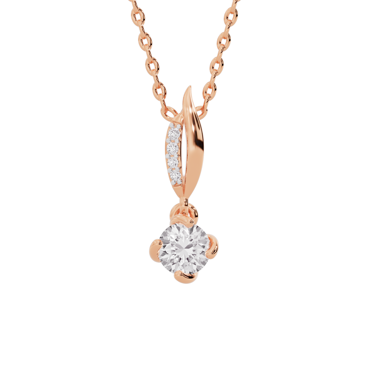 Contemporary Blossom Diamond Pendant