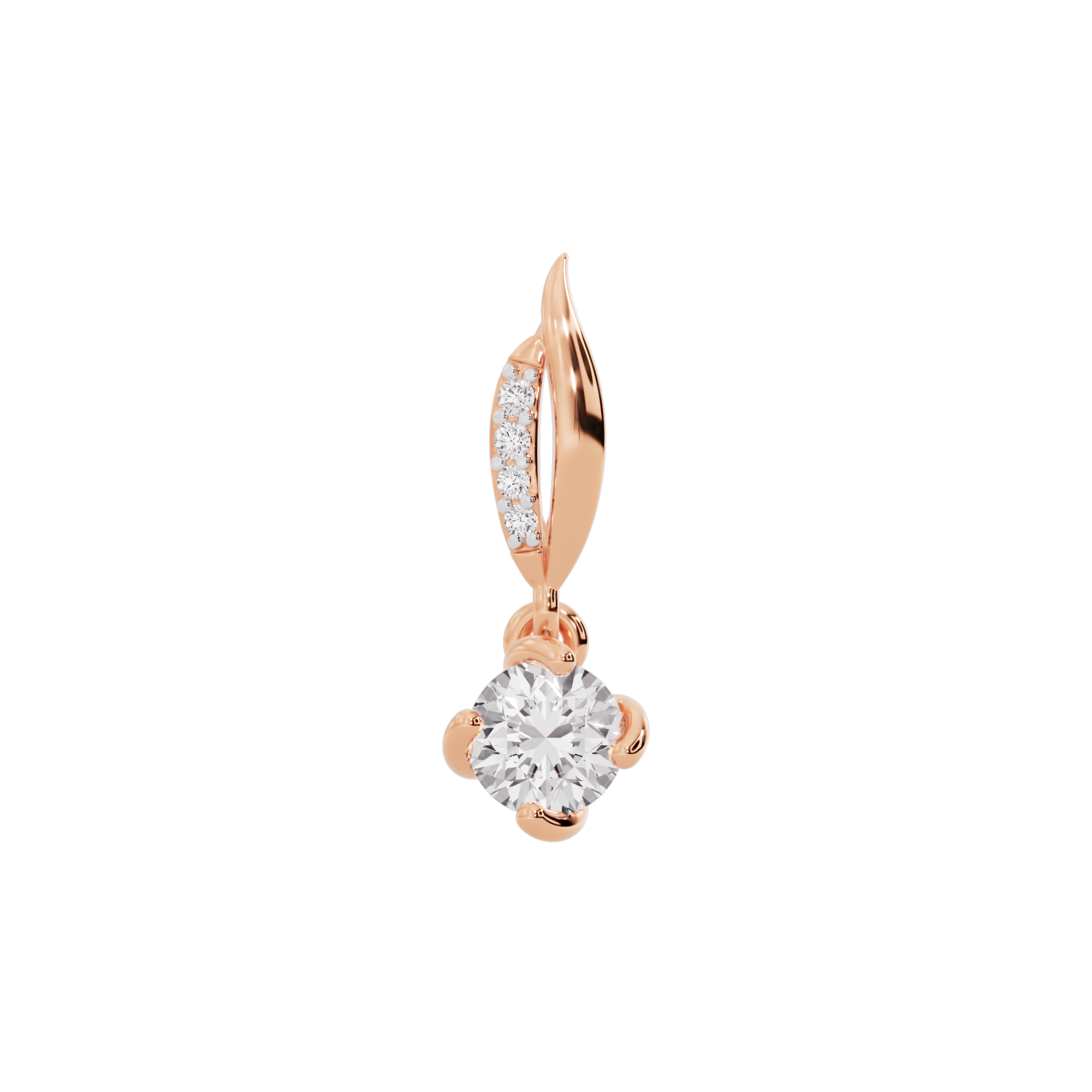 Contemporary Blossom Diamond Pendant