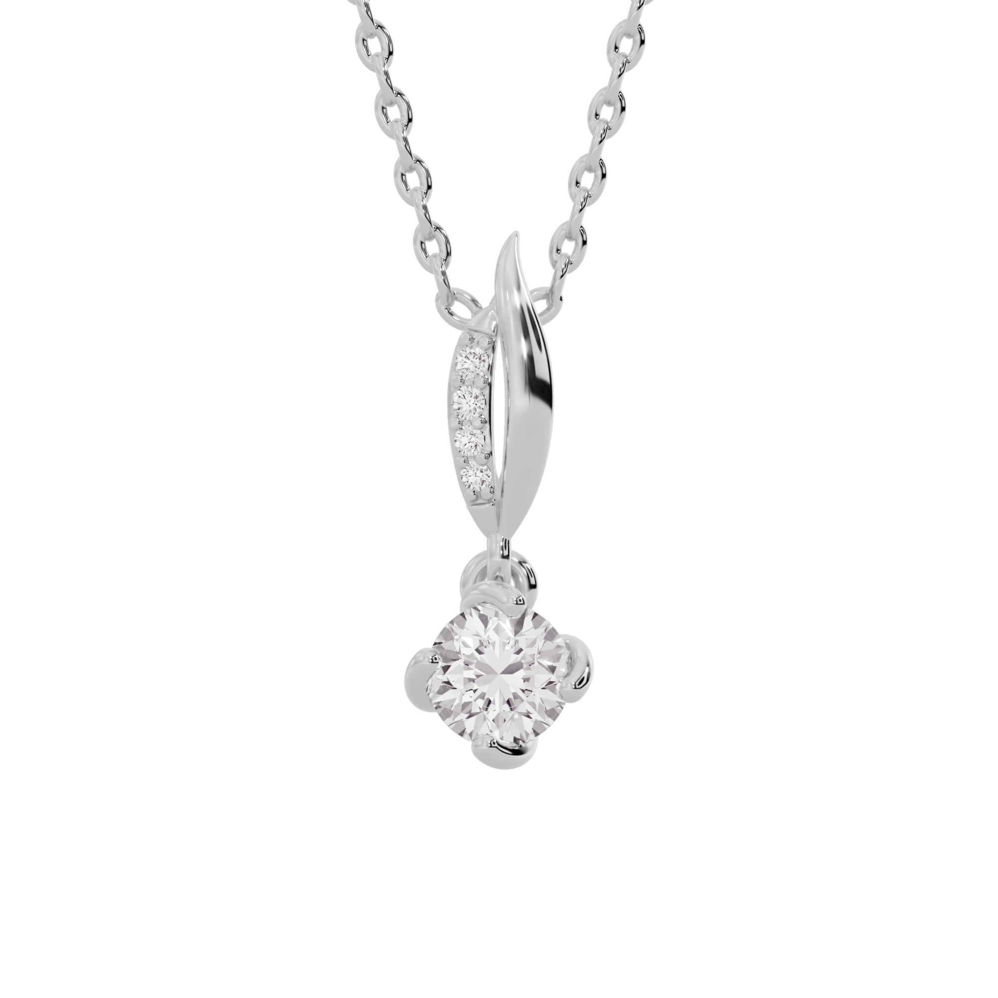 Contemporary Blossom Diamond Pendant