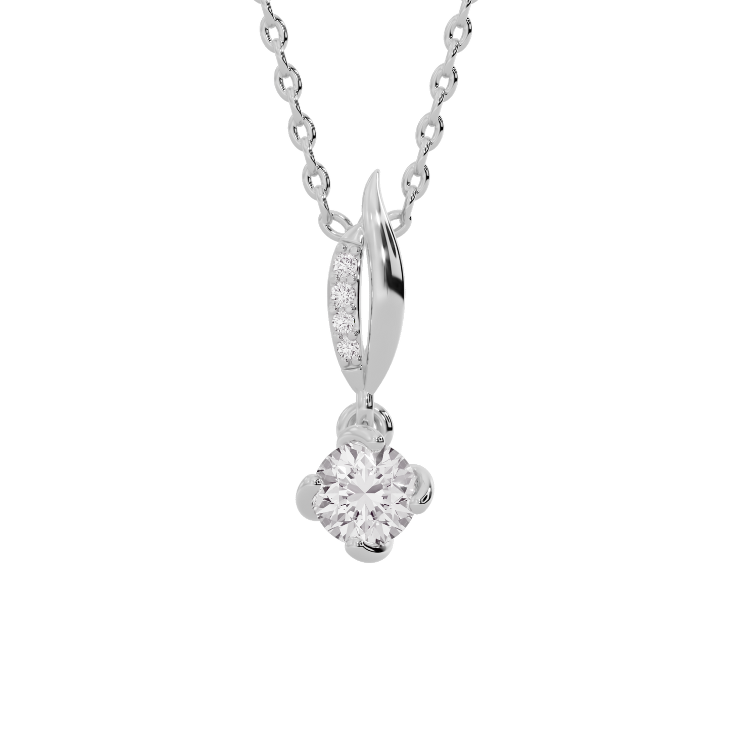 Contemporary Blossom Diamond Pendant