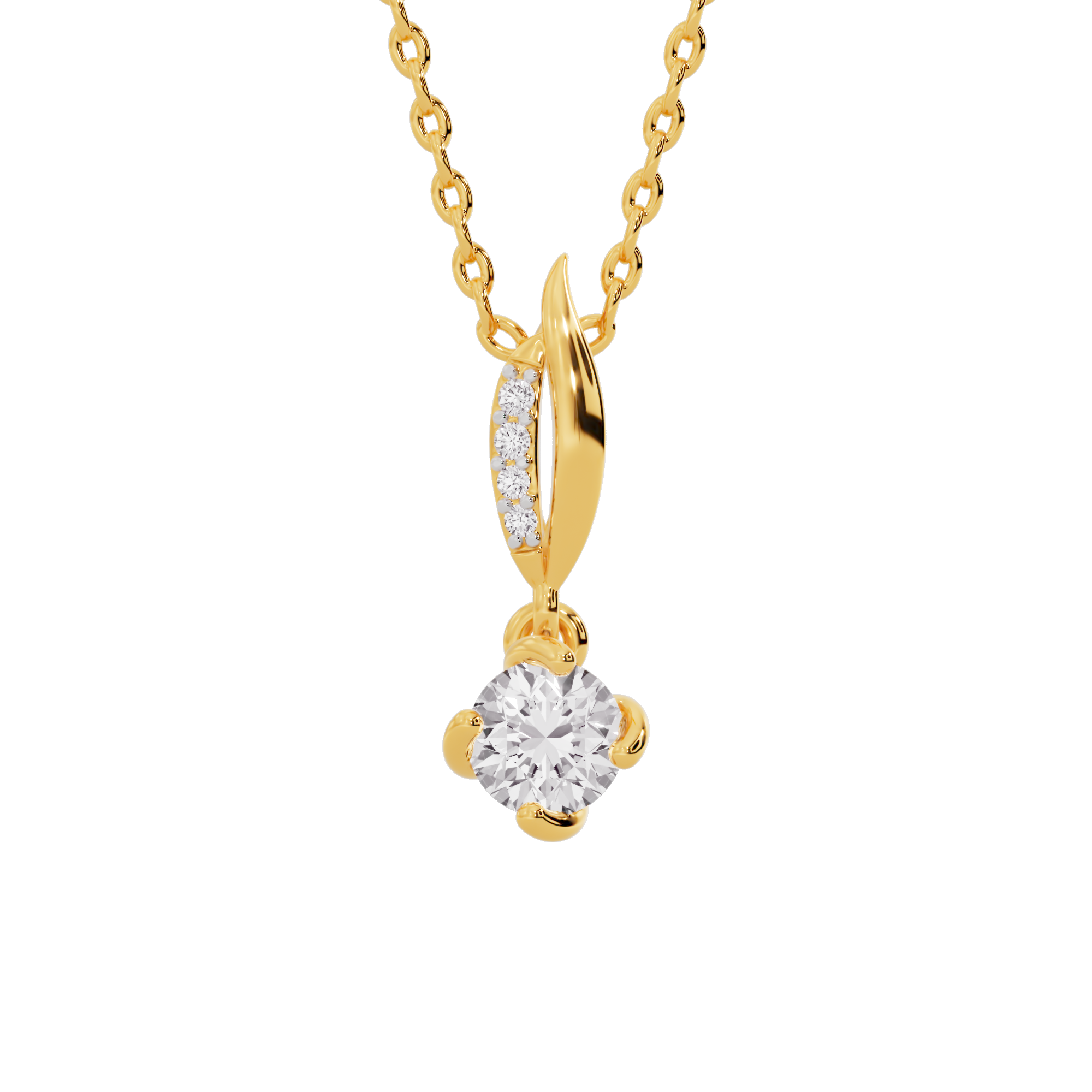 Contemporary Blossom Diamond Pendant