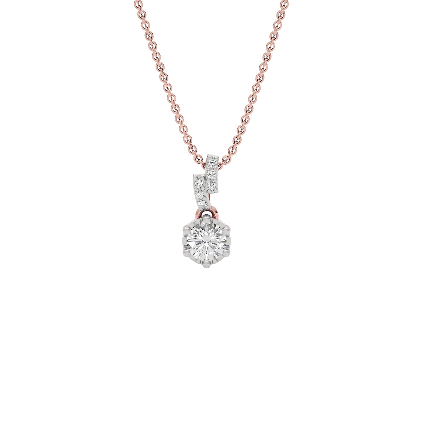 Shining Fiore Diamond Pendant 18 KT / Rose Gold
