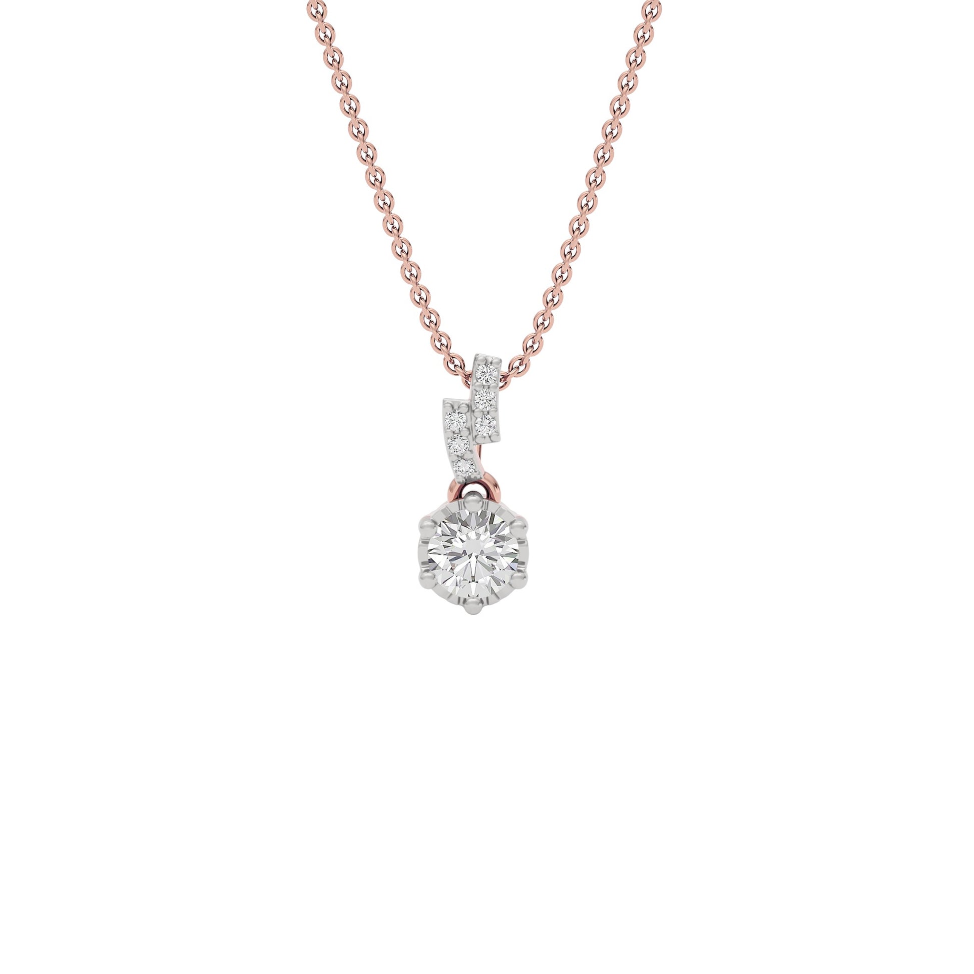 Shining Fiore Diamond Pendant 18 KT / Rose Gold