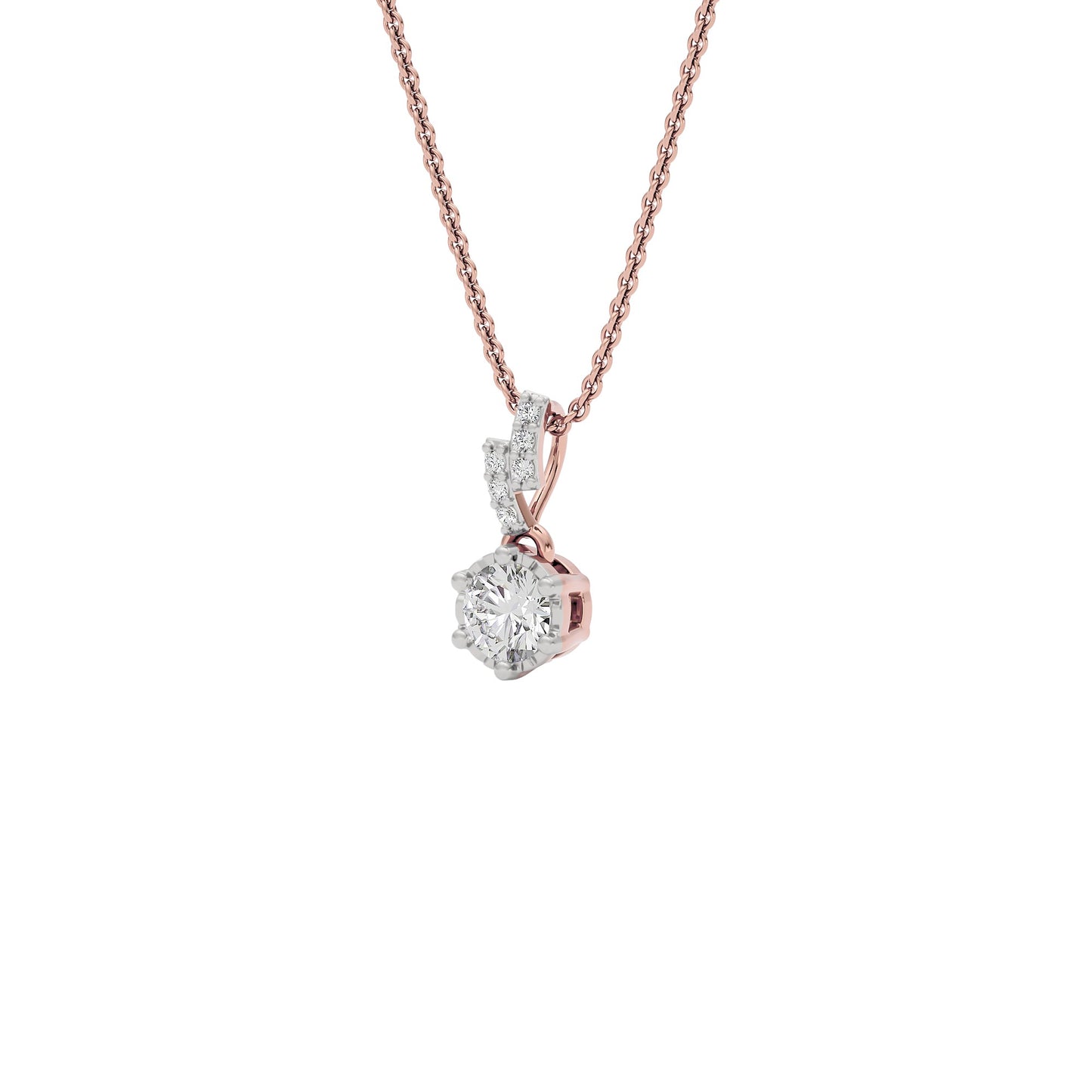 Shining Fiore Diamond Pendant 18 KT / Rose Gold