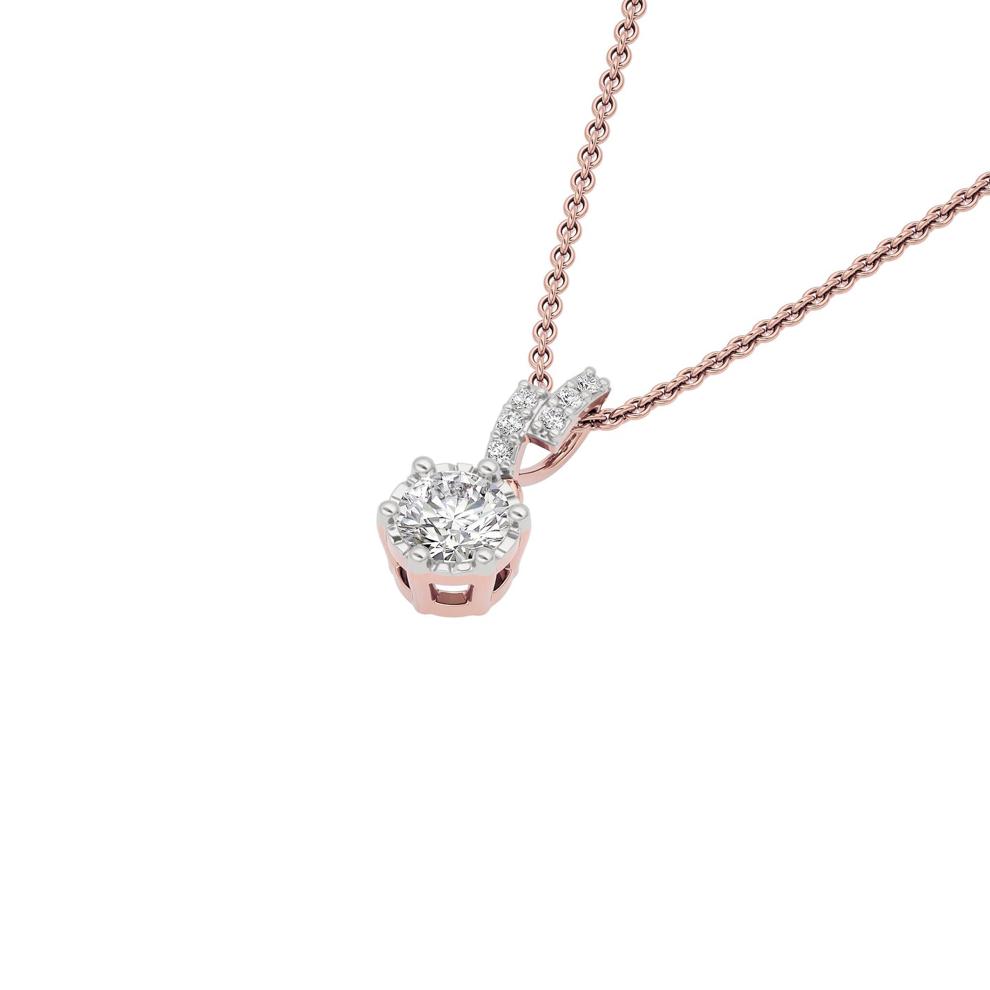 Shining Fiore Diamond Pendant 18 KT / Rose Gold