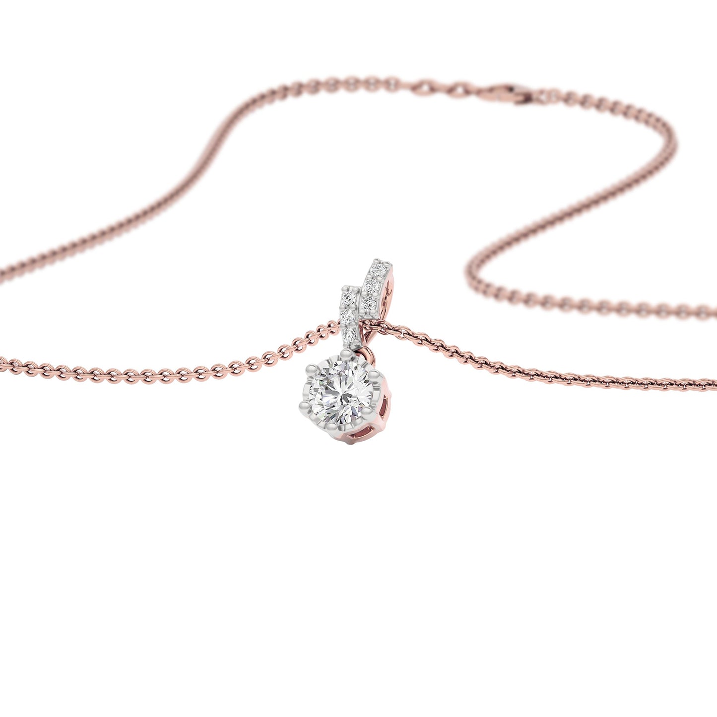 Shining Fiore Diamond Pendant 18 KT / Rose Gold