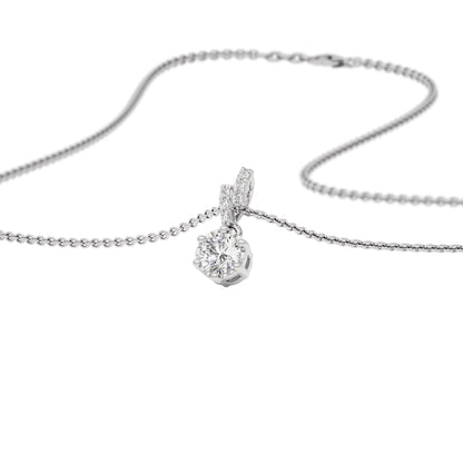 Shining Fiore Diamond Pendant 18 KT / White Gold