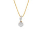 Shining Fiore Diamond Pendant 18 KT / Yellow Gold