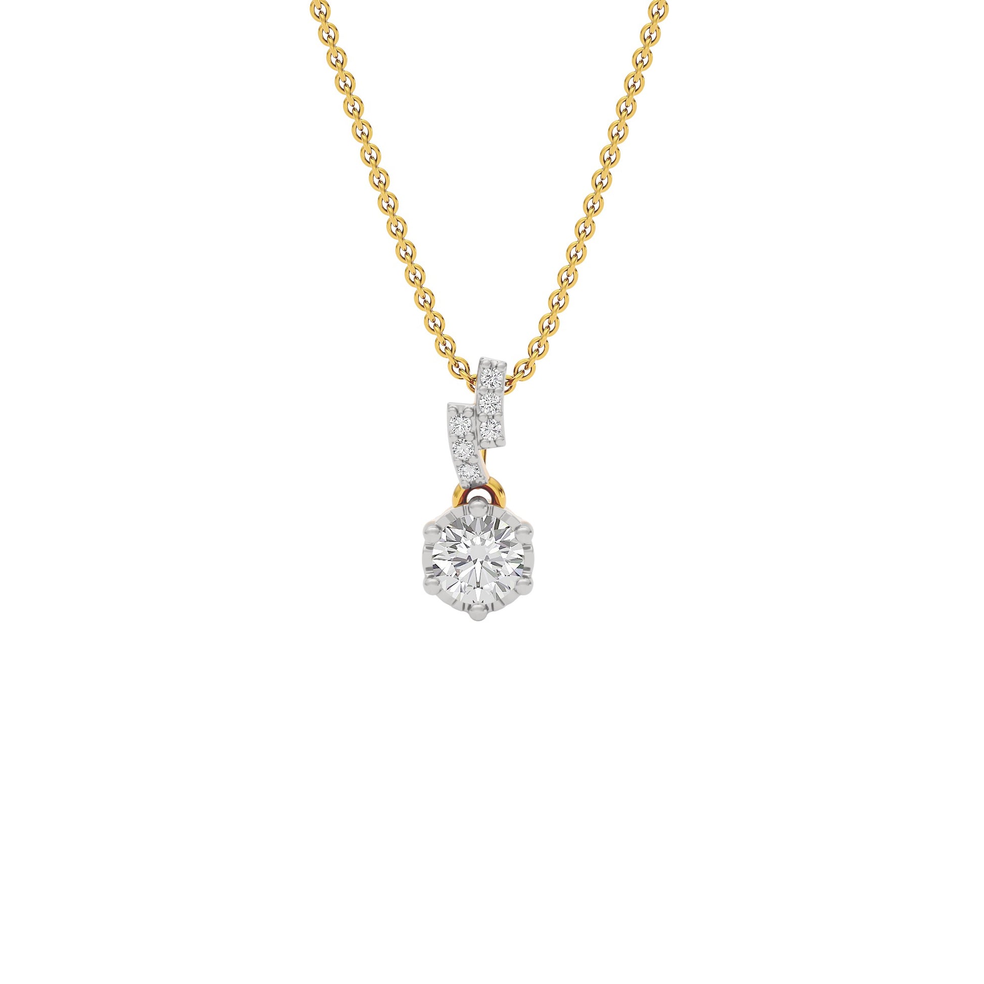 Shining Fiore Diamond Pendant 18 KT / Yellow Gold