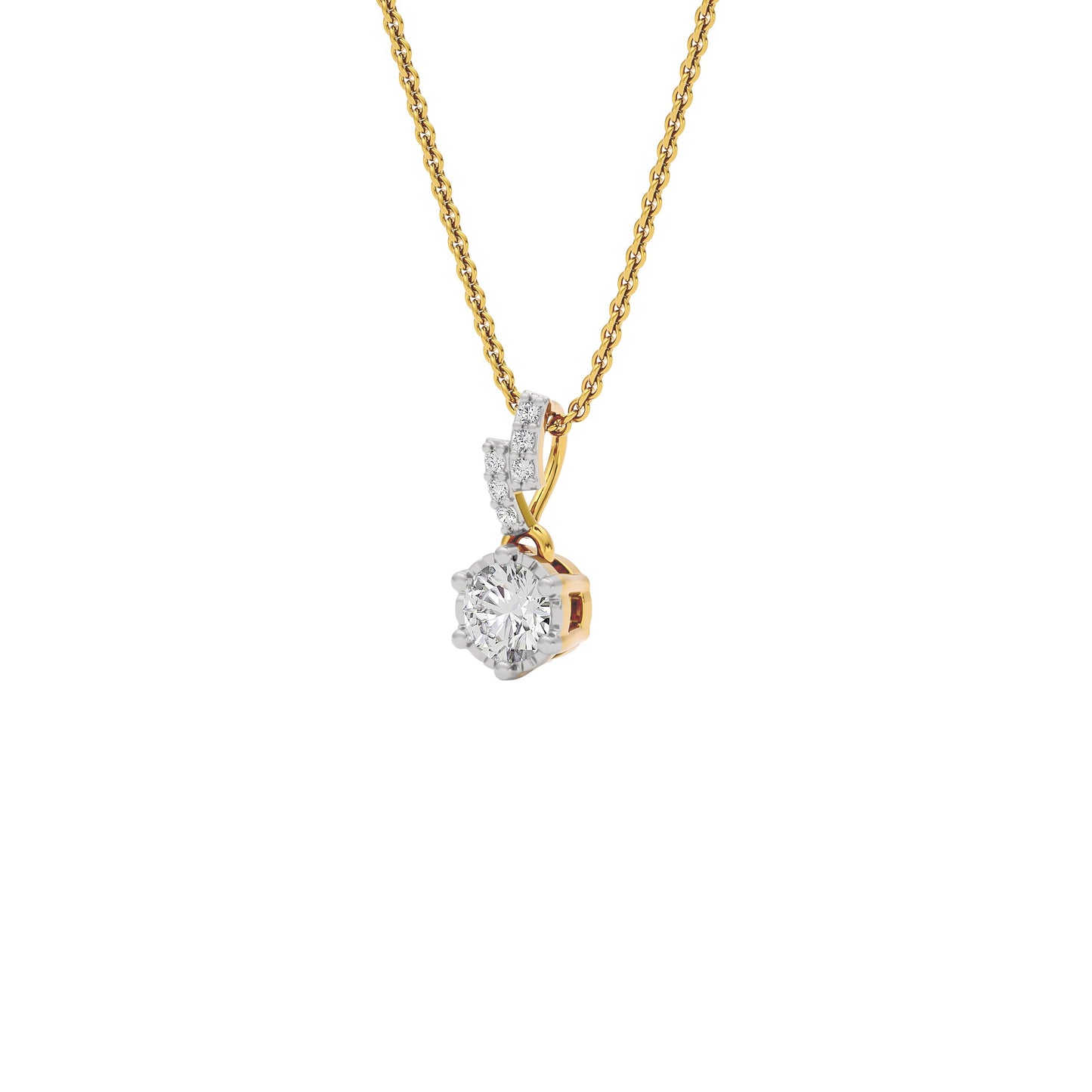 Shining Fiore Diamond Pendant 18 KT / Yellow Gold