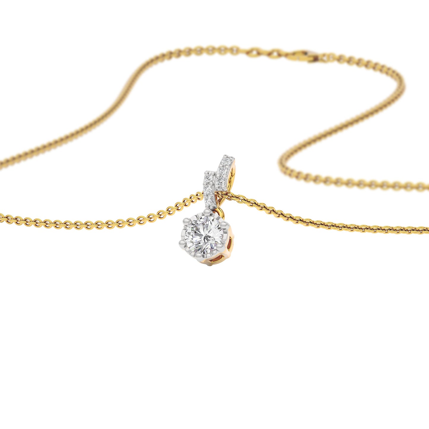 Shining Fiore Diamond Pendant 18 KT / Yellow Gold