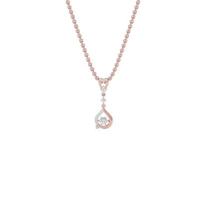 Glistening Lariat Diamond Pendant 18 KT / Rose Gold