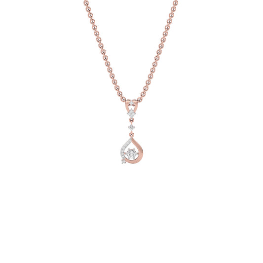Glistening Lariat Diamond Pendant 18 KT / Rose Gold