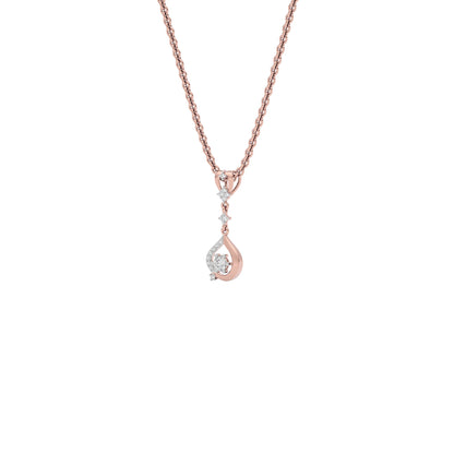 Glistening Lariat Diamond Pendant 18 KT / Rose Gold