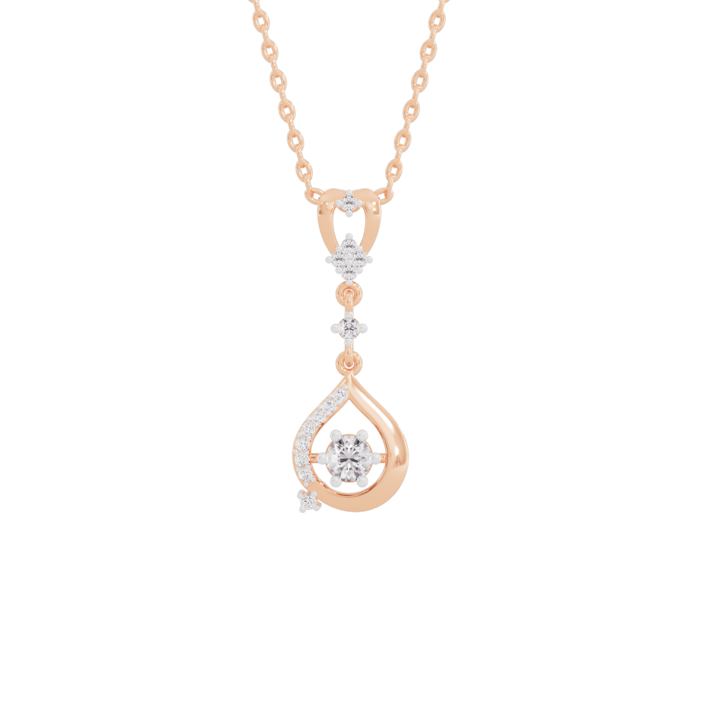 Glistening Lariat Diamond Pendant