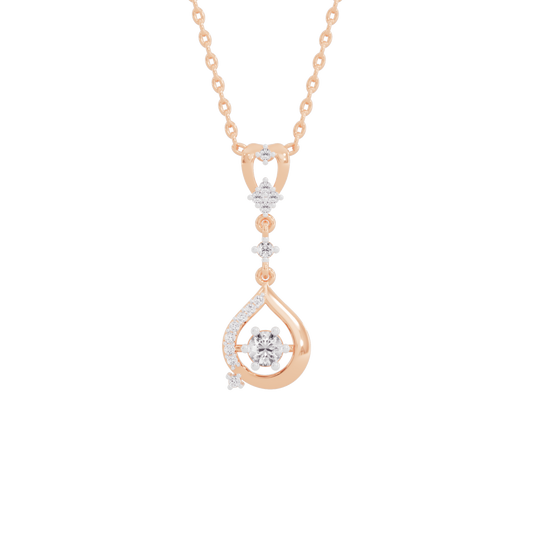 Glistening Lariat Diamond Pendant