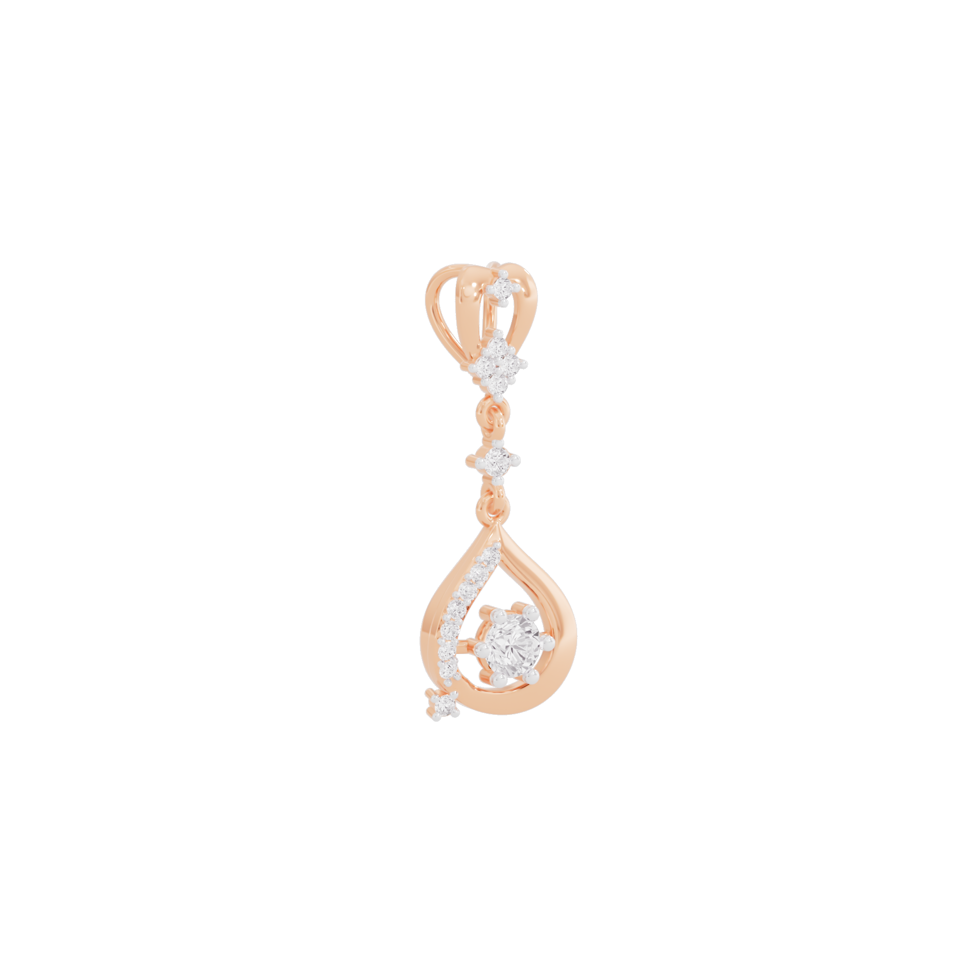 Glistening Lariat Diamond Pendant