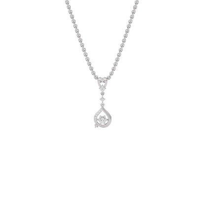 Glistening Lariat Diamond Pendant 18 KT / White Gold