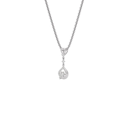 Glistening Lariat Diamond Pendant 18 KT / White Gold