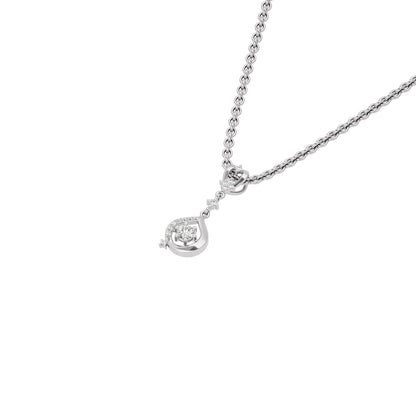 Glistening Lariat Diamond Pendant 18 KT / White Gold