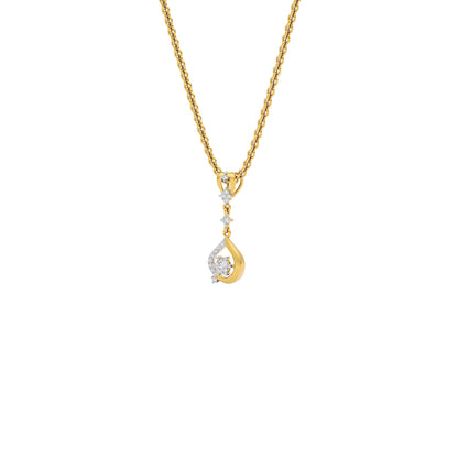 Glistening Lariat Diamond Pendant 18 KT / Yellow Gold