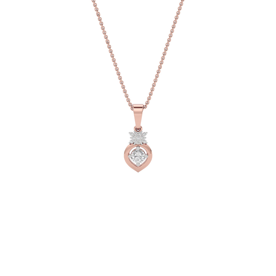 Sparkling Elsa Diamond Pendant 18 KT / Rose Gold