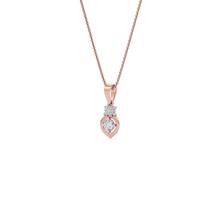 Sparkling Elsa Diamond Pendant 18 KT / Rose Gold