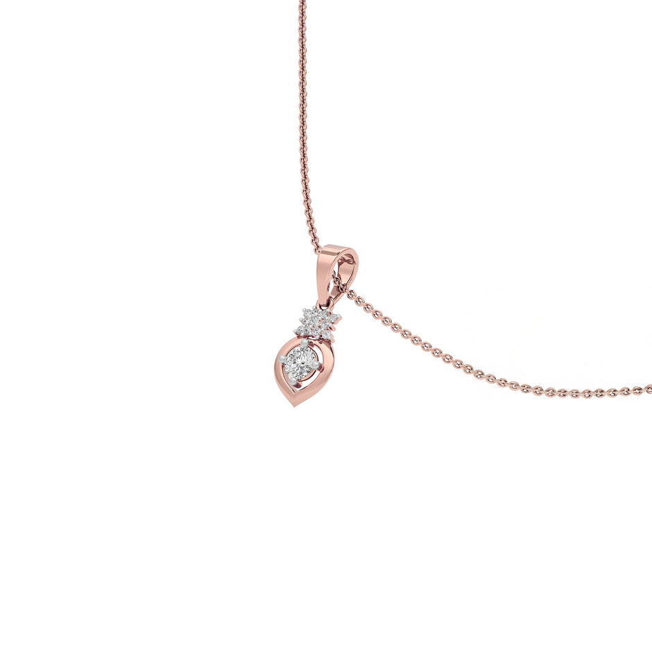 Sparkling Elsa Diamond Pendant 18 KT / Rose Gold