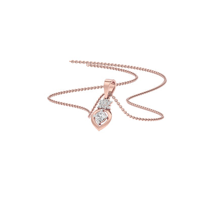 Sparkling Elsa Diamond Pendant 18 KT / Rose Gold