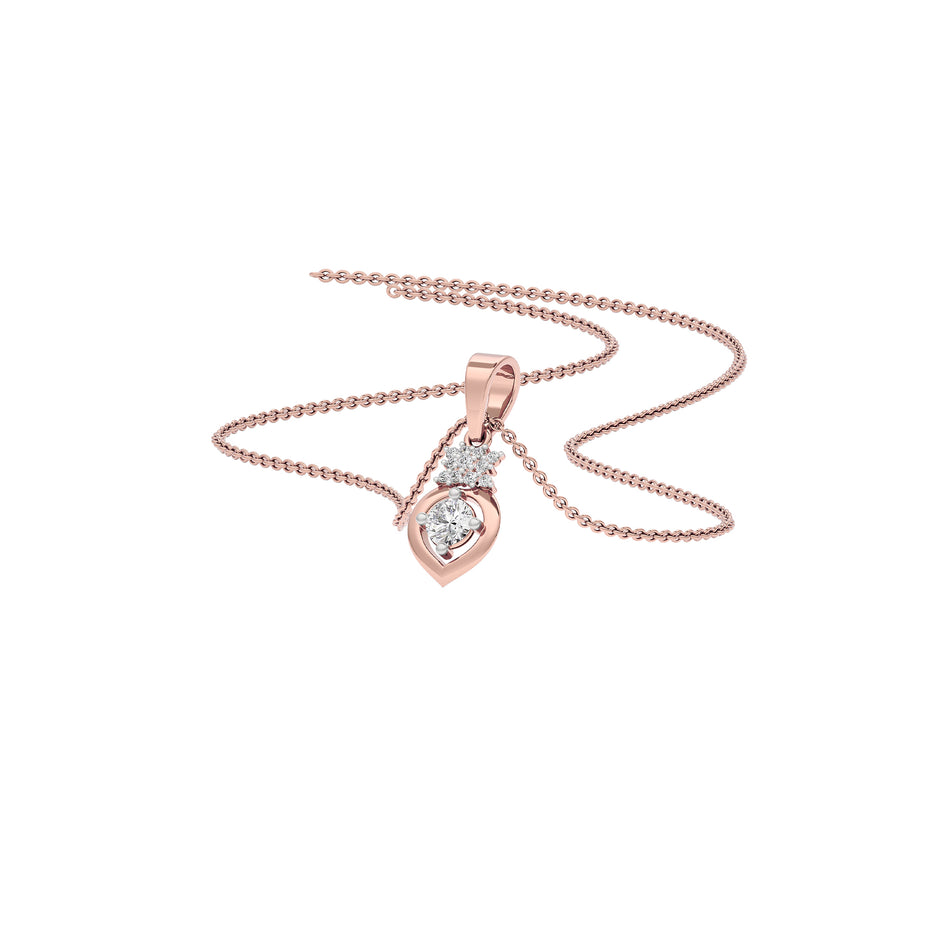 Sparkling Elsa Diamond Pendant 18 KT / Rose Gold