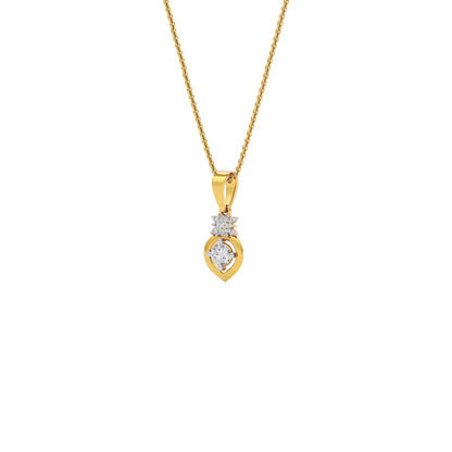 Sparkling Elsa Diamond Pendant 18 KT / Yellow Gold