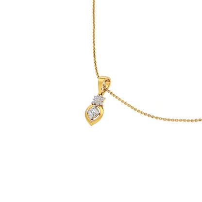 Sparkling Elsa Diamond Pendant 18 KT / Yellow Gold