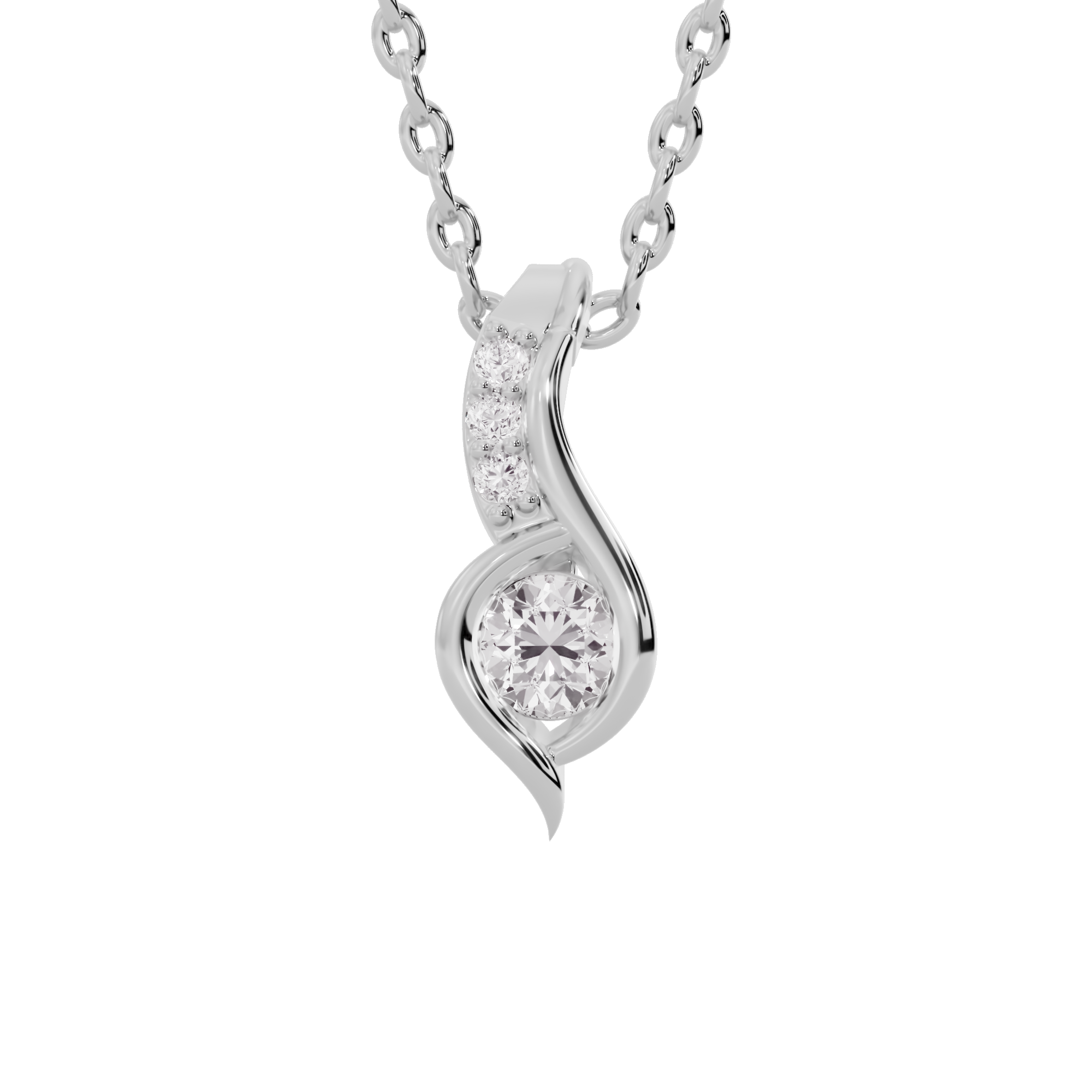 Mystical Solitude Diamond Pendant