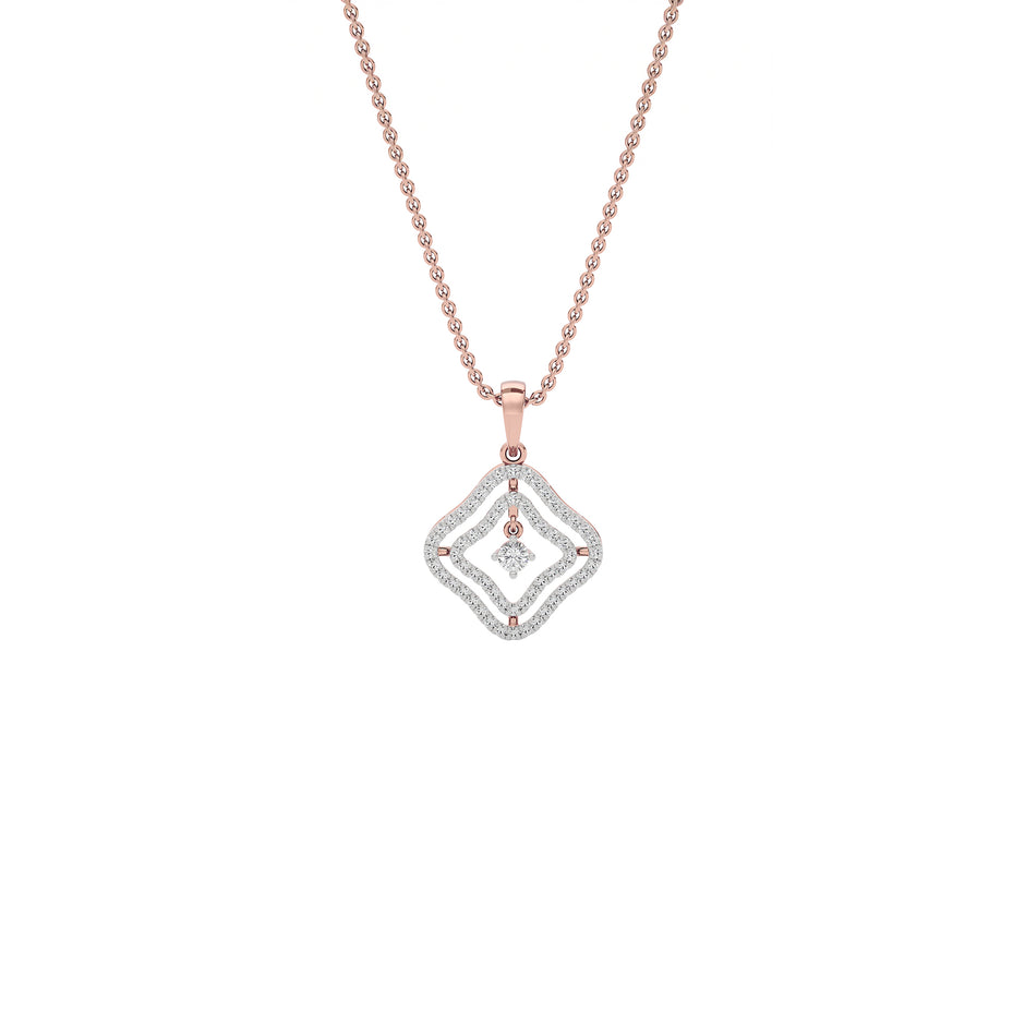 Moonbeam Jewel Diamond Pendant 18 KT / Rose Gold