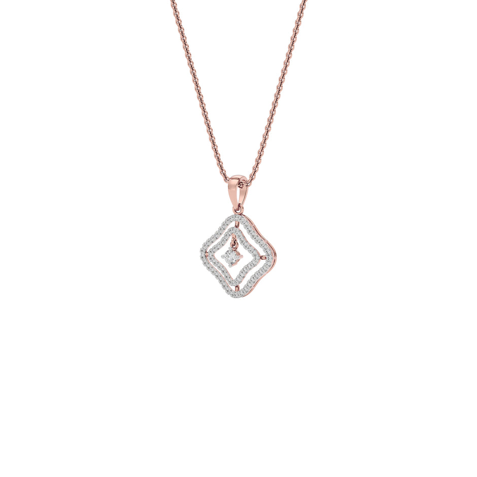 Moonbeam Jewel Diamond Pendant 18 KT / Rose Gold