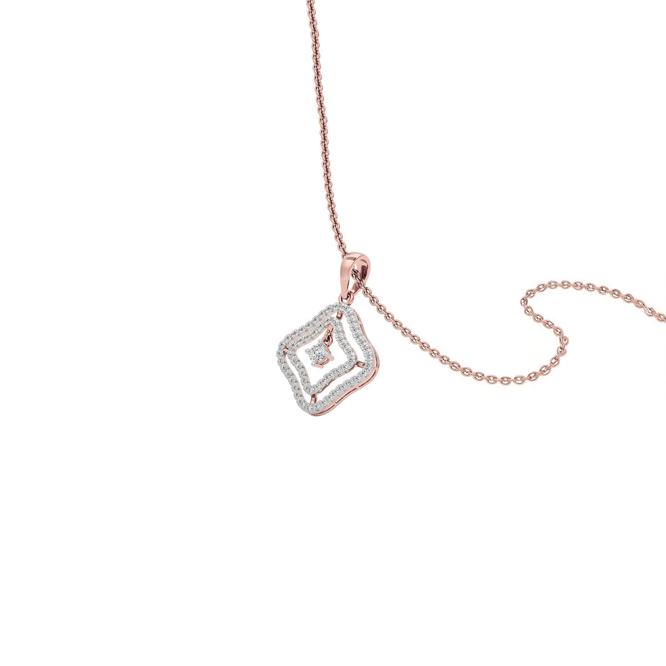 Moonbeam Jewel Diamond Pendant 18 KT / Rose Gold