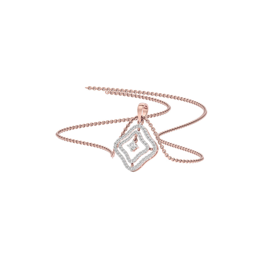 Moonbeam Jewel Diamond Pendant 18 KT / Rose Gold