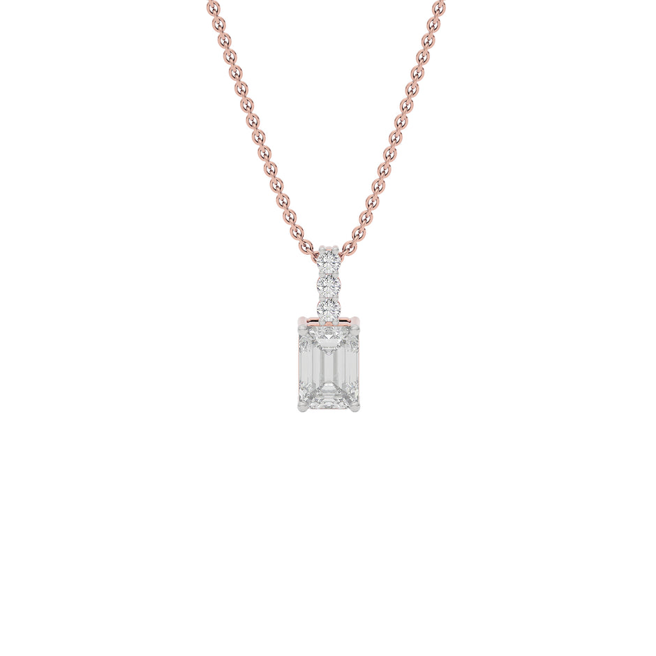 Elegant Ember Diamond Pendant 18 KT / Rose Gold
