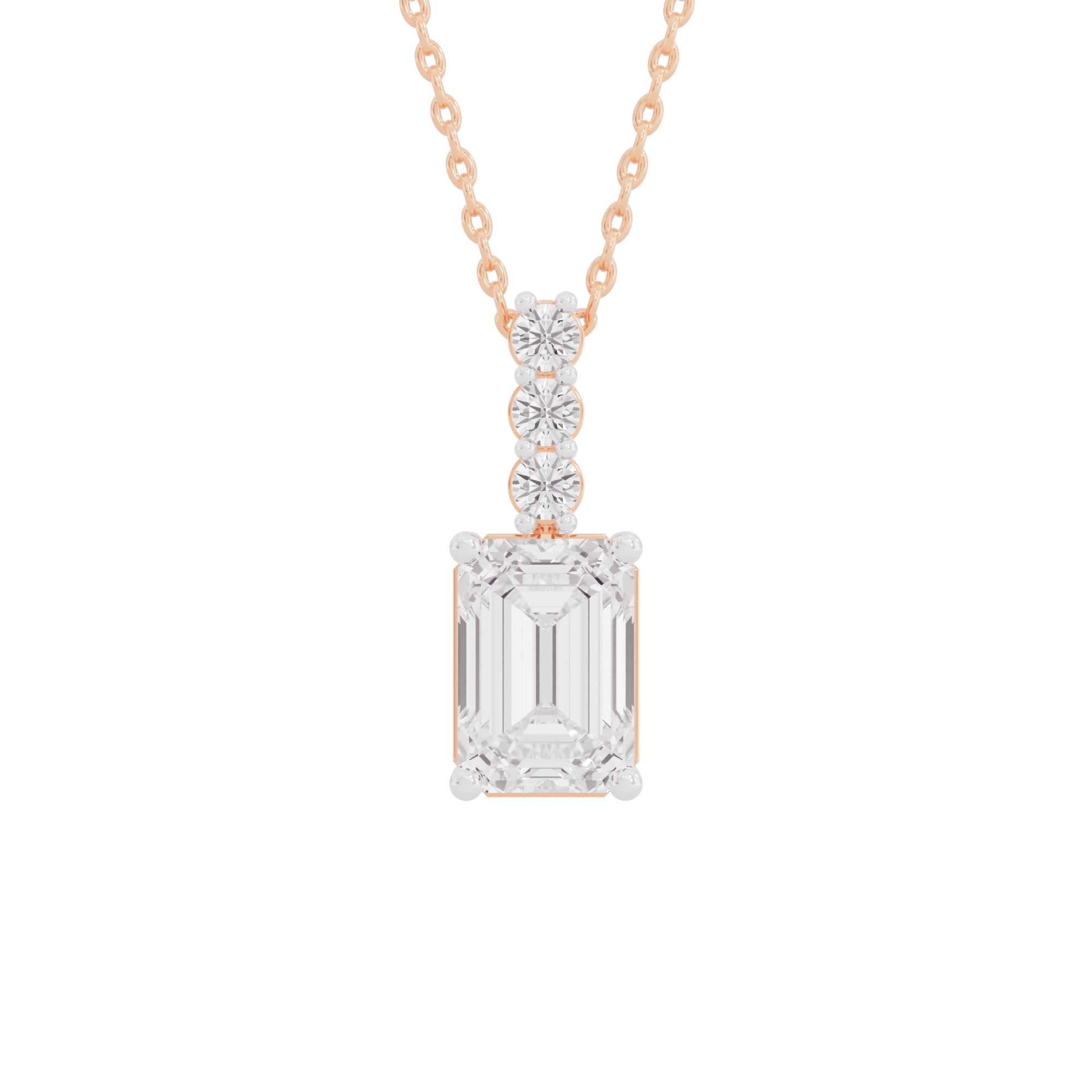 Elegant Ember Diamond Pendant