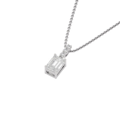Elegant Ember Diamond Pendant 18 KT / White Gold