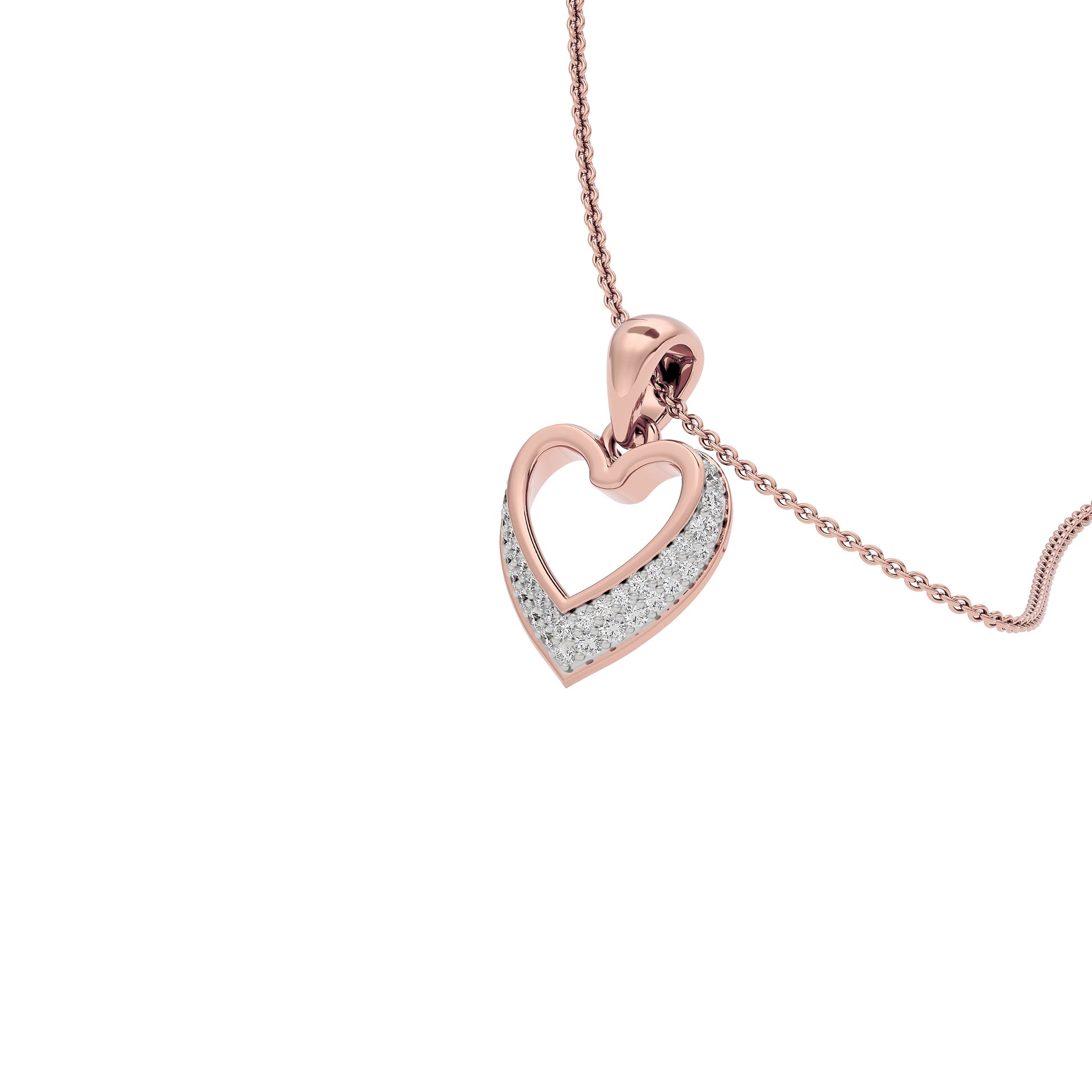 Diamond Whisper Pendant 18 KT / Rose Gold