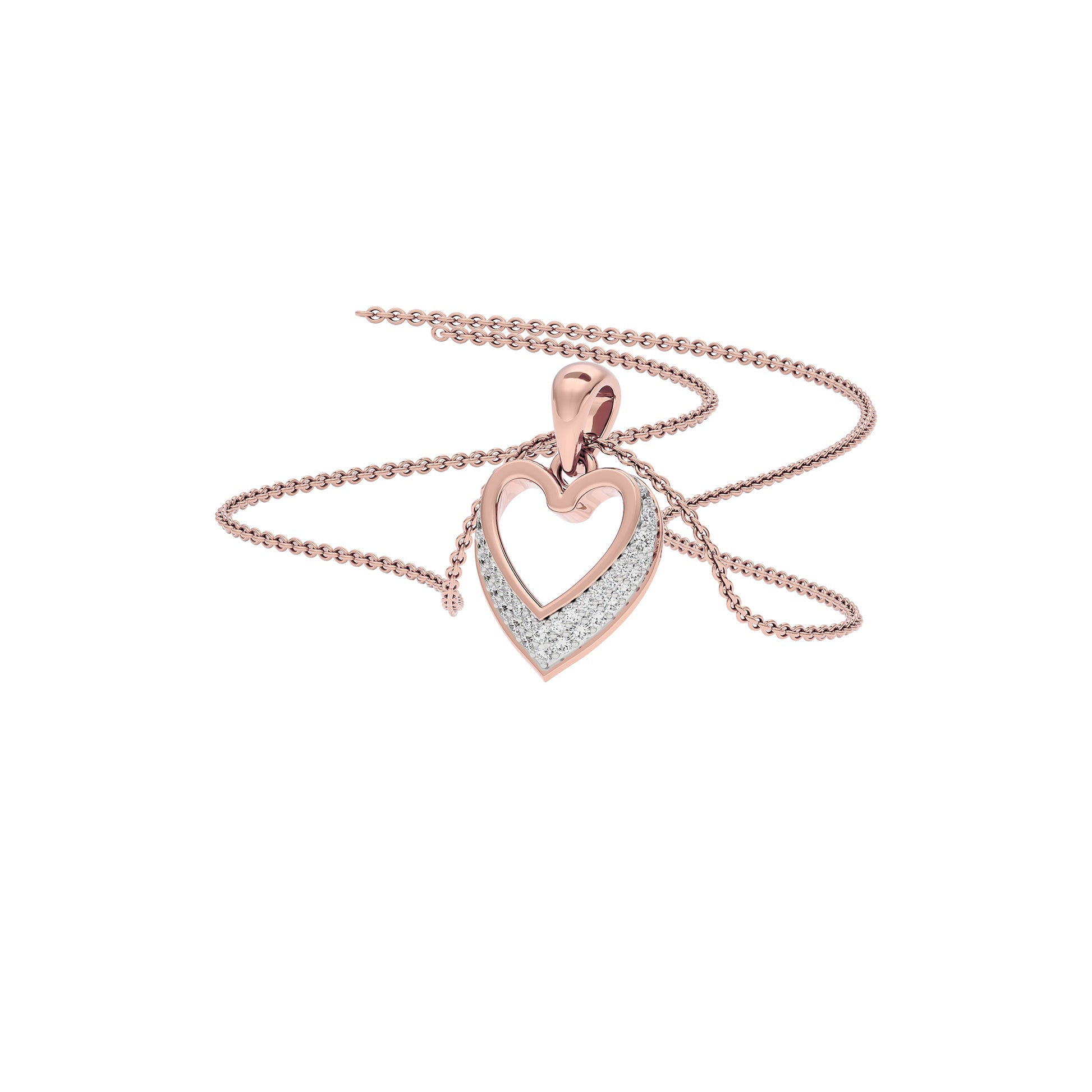 Diamond Whisper Pendant 18 KT / Rose Gold