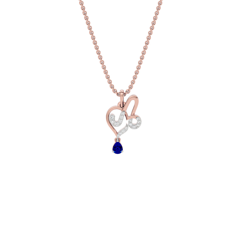 Ambitious 'A' Diamond Pendant 18 KT / Rose Gold