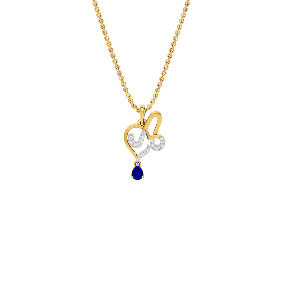 Ambitious 'A' Diamond Pendant 18 KT / Yellow Gold