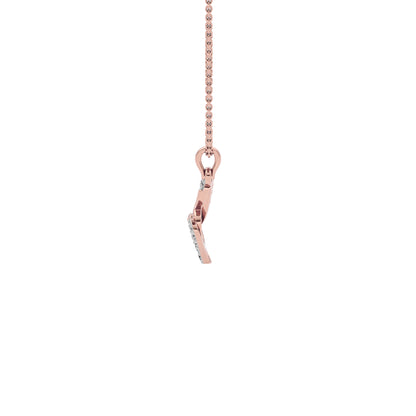 Beautiful ‘B’ Diamond Pendant 18 KT / Rose Gold